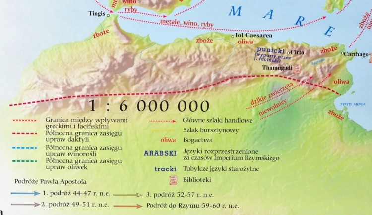 Starożytny Rzym - państwo i kultura. Dwustronna mapa ścienna wydawnictwa Meridian. Strona 2 - fragment 3