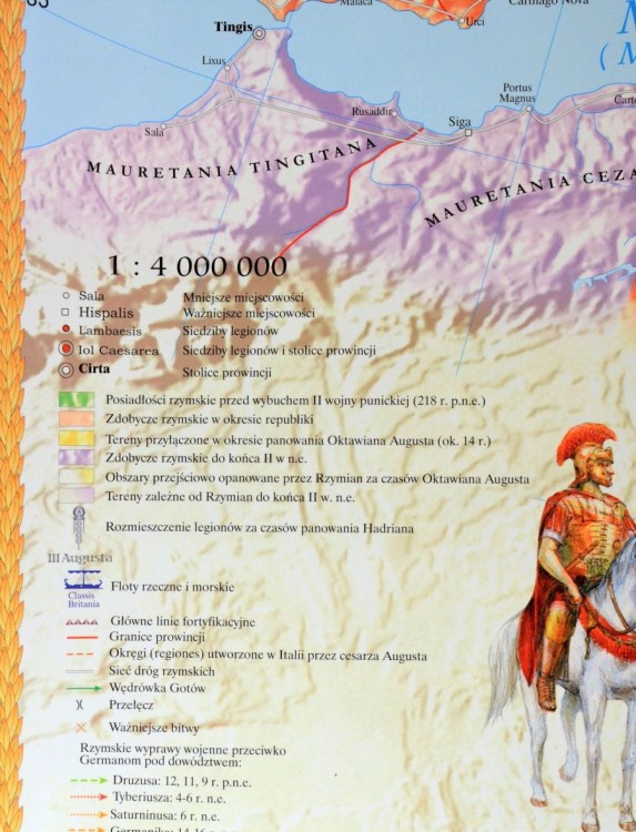 Starożytny Rzym - państwo i kultura. Dwustronna mapa ścienna wydawnictwa Meridian. Strona 1- fragment 5