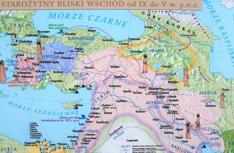 Starożytny Wschód - pierwsze państwa. Mapa ścienna wydawnictwa Meridian. Fragment 13