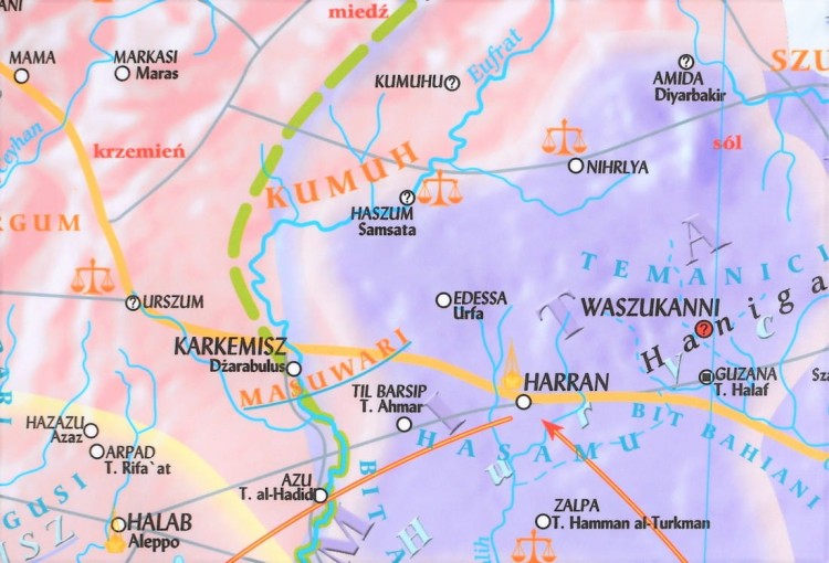 Starożytny Wschód - pierwsze państwa. Mapa ścienna wydawnictwa Meridian. Fragment 1