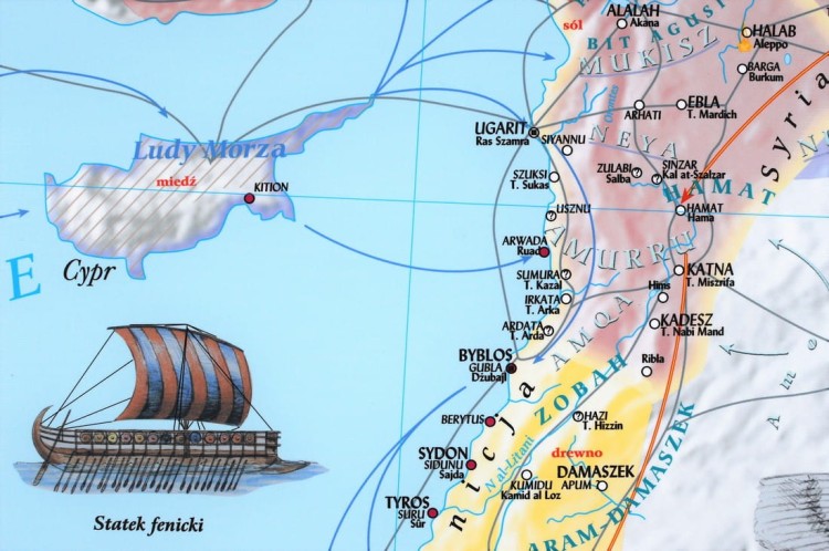 SStarożytny Wschód - pierwsze państwa. Mapa ścienna wydawnictwa Meridian. Fragment 3