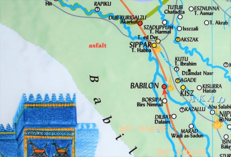 Starożytny Wschód - pierwsze państwa. Mapa ścienna wydawnictwa Meridian. Fragment 4