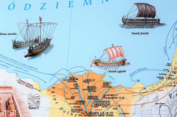 Starożytny Wschód - pierwsze państwa. Mapa ścienna wydawnictwa Meridian. Fragment 5