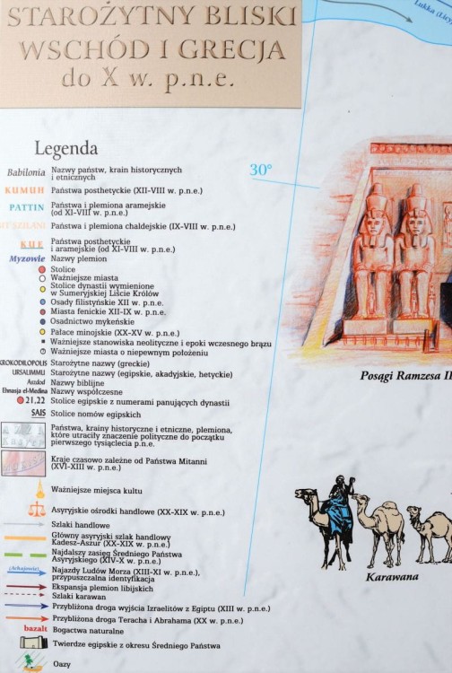 Starożytny Wschód - pierwsze państwa. Mapa ścienna wydawnictwa Meridian. Fragment 9