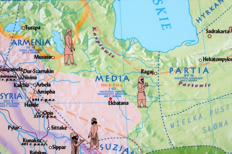 Starożytny Wschód - pierwsze państwa. Mapa ścienna wydawnictwa Meridian. Fragment 14