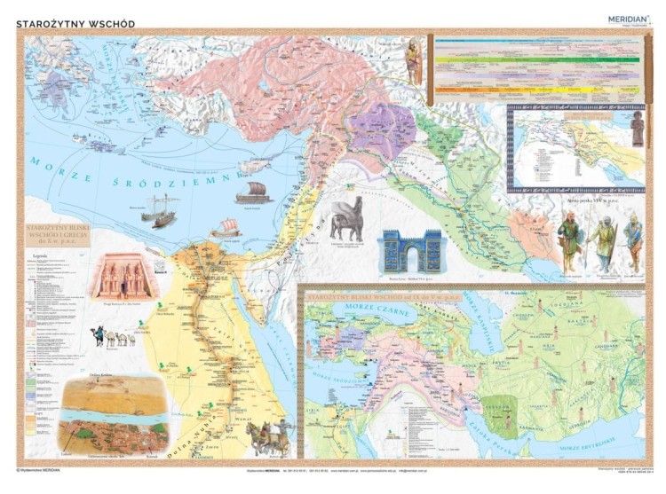 Starożytny Wschód - pierwsze państwa. Mapa ścienna wydawnictwa Meridian
