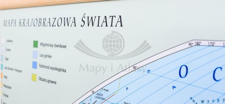 Świat 1:22 000 000. Mapa ścienna krajobrazowa wydawnictwa Meridian. Fragment 12