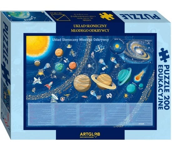 Układ Słoneczny. Puzzle dla dzieci 200 elementów. Opakowanie