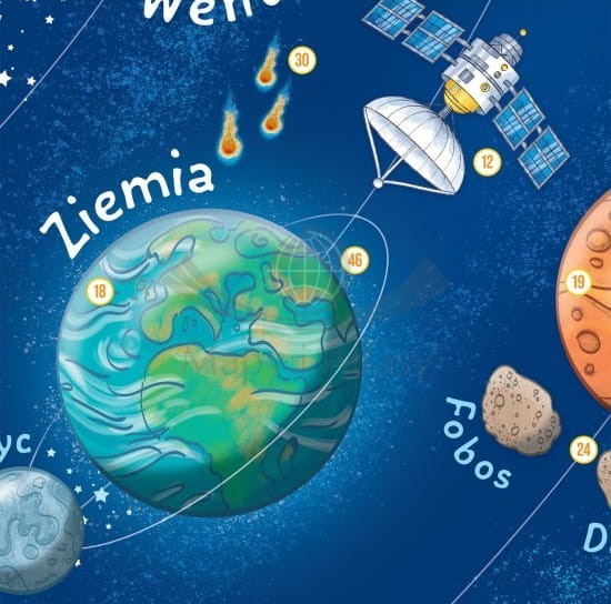 Układ Słoneczny. Puzzle dla dzieci 200 elementów. Fragment 1