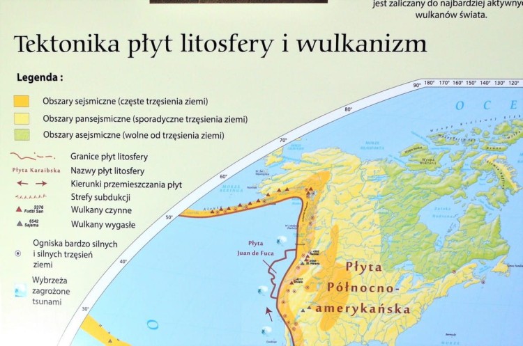 Świat 1:37 000 000. Geologia i tektonika. Mapa ścienna wydawnictwa Meridian. Mapa 2 - fragment 2