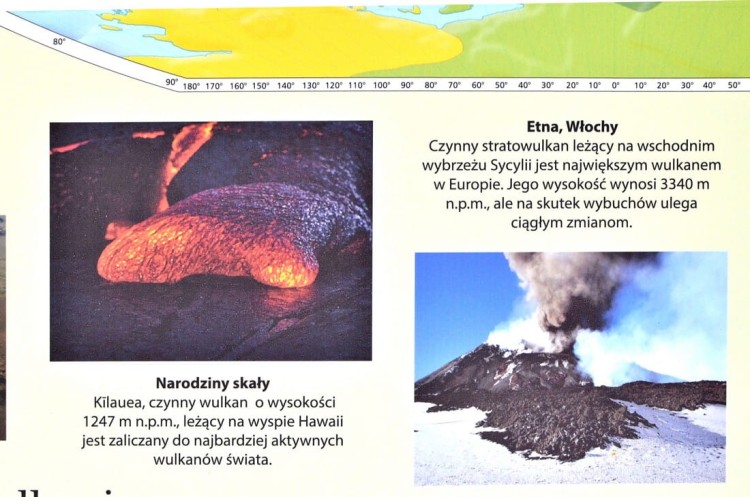 Świat 1:37 000 000. Geologia i tektonika. Mapa ścienna wydawnictwa Meridian. Mapa 1 - fragment 5