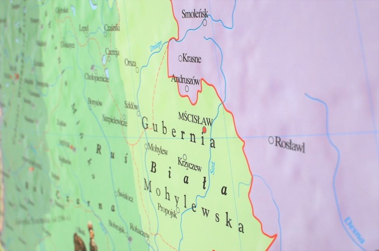 Rzeczpospolita Polska w okresie rozbiorów (1772-1795). Mapa ścienna wydawnictwa Meridian. Fragment 7
