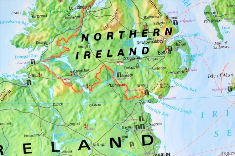 Wielka Brytania i Irlandia / Czasy angielskie (The Tenses). Dwustronna mapa ścienna wydawnictwa Meridian. Strona 1 - fragment 4