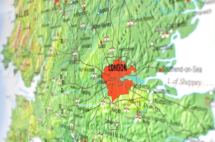 Wielka Brytania i Irlandia / Czasy angielskie (The Tenses). Dwustronna mapa ścienna wydawnictwa Meridian. Strona 1 - fragment 5