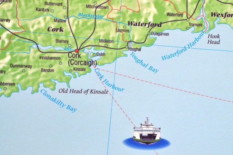 Wielka Brytania i Irlandia 1:950 000. Mapa ścienna polityczna. Drewniane półwałki wydawnictwa Meridian. Fragment 5