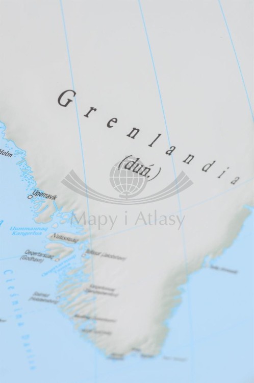 Ameryka Północna 1:5 600 000. Mapa ścienna polityczna wydawnictwa Meridian. Fragment 3