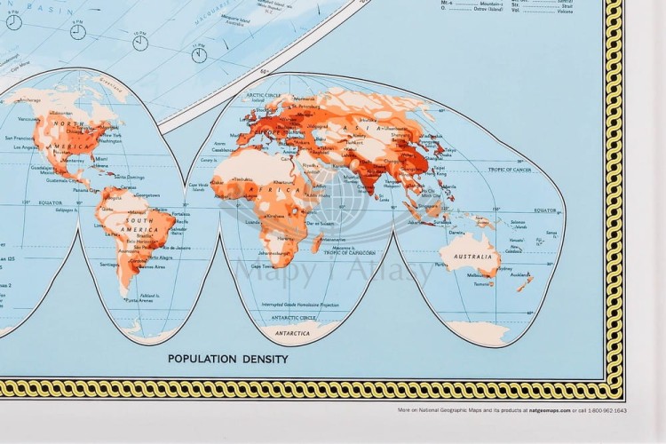 Świat 1:19 663 000. Mapa ścienna polityczna. Laminat matowy. Wydawnictwo: National Geographic. Fragment 10