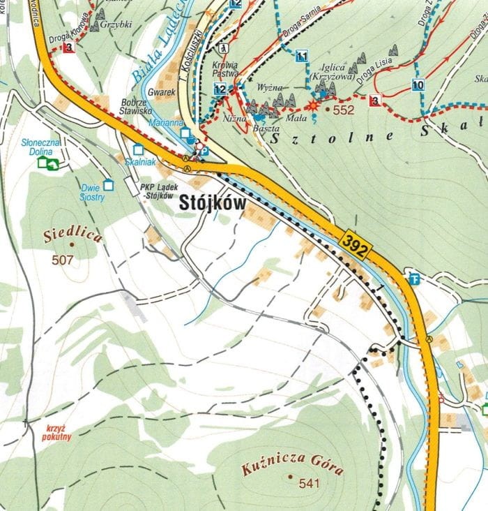 Lądek-Zdrój i okolice. Mapa turystyczna wydawnictwa Compass. Fragment 2