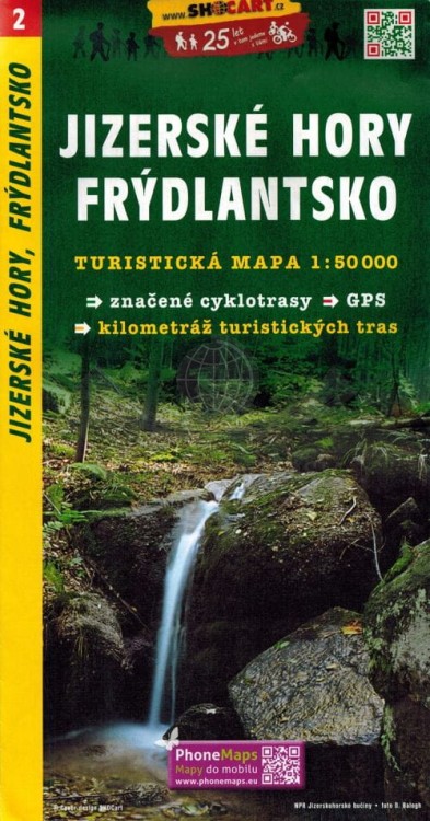 Jizerske hory, Frydlantsko. Mapa turystyczna 02 wydawnictwa Shocart. Okładka