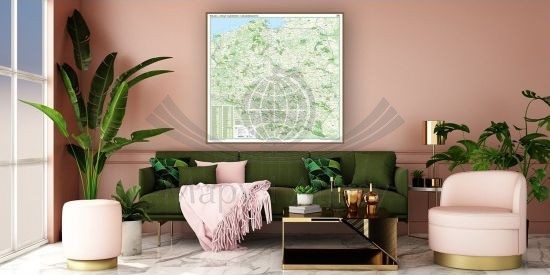 Polska 1:500 000. Parki narodowe i krajobrazowe. Mapa. Wersja do wpinania wydawnictwa ArtGlob. Przykład aranżacji