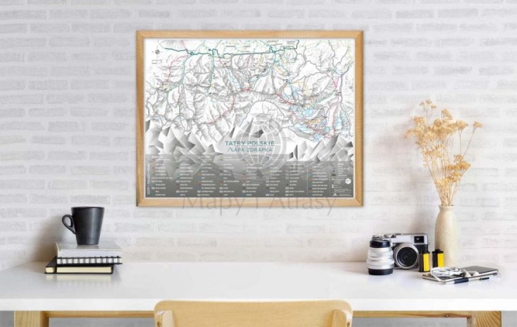 Mapa Zdrapka Szlaki Tatr. Przykład 5