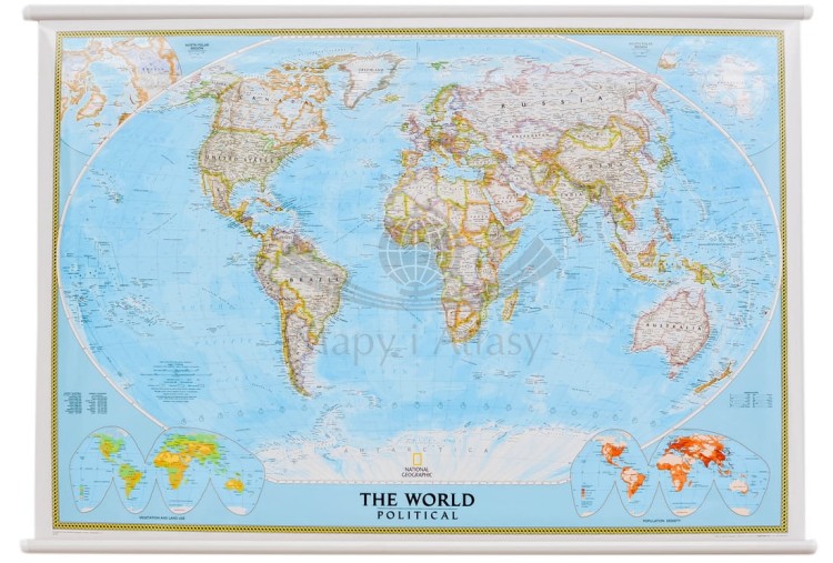 Świat 1:31 854 000. Mapa ścienna polityczna wydawnictwa National Geographic