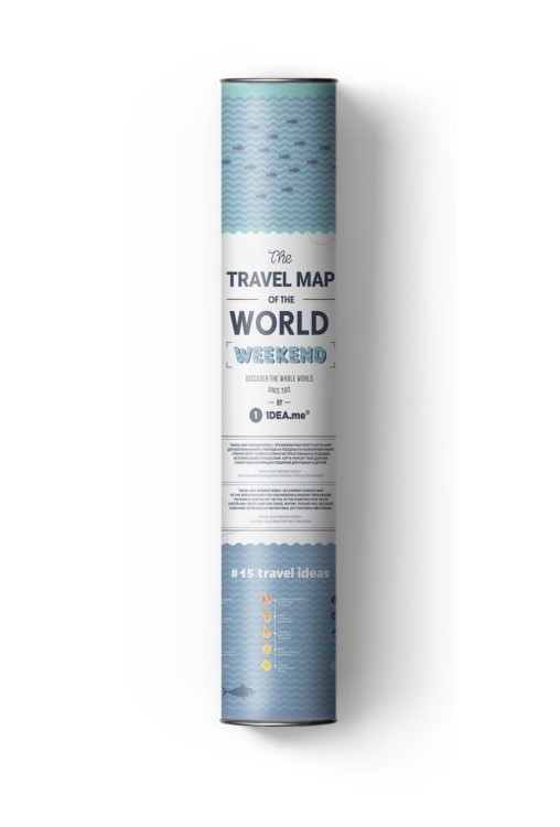 Świat. Mapa zdrapka Weekend World. Tuba