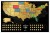 Stany Zjednoczone. Mapa zdrapka Travel Map USA Black. Mapa zdrapana częściowo