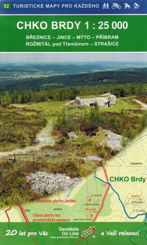 CHKO Brdy, Janice i okolice. Mapa turystyczna 52. Geodezie On Line