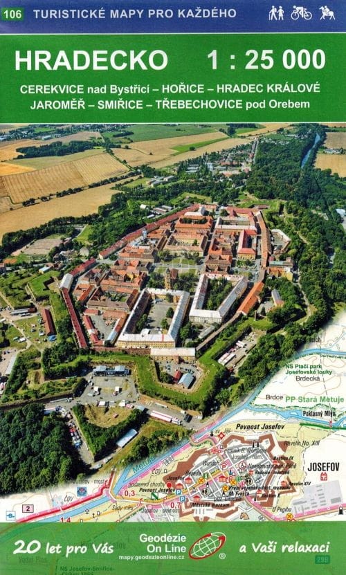Hradecko, Hradec Kralove. Mapa turystyczna 106. Geodezie On Line