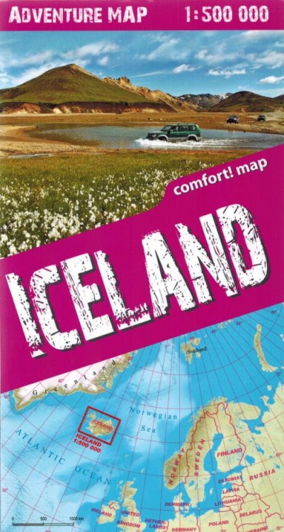 Islandia 1:500 000. Laminowana mapa samochodowo-turystyczna wydawnictwa TerraQuest. Okładka tył