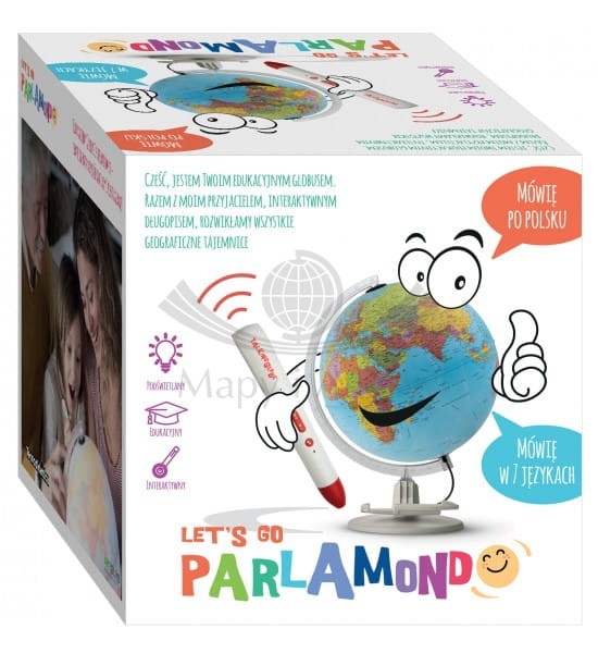 Parlamondo interaktywny globus edukacyjny. Opakowanie