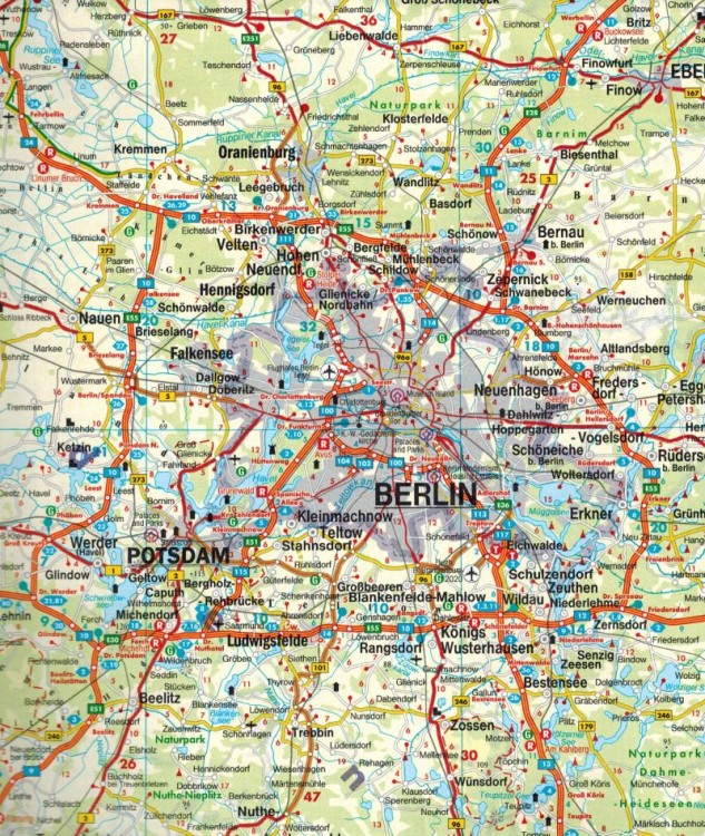 Niemcy 1:500 000. Mapa samochodowa wydawnictwa Freytag & Berndt. Fragment 1