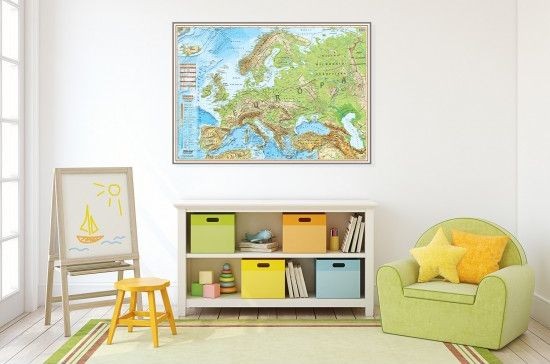 Europa 1:4 500 000. Mapa fizyczna w wersji magnetycznej wydawnictwa Eko-Graf. Przykład aranżacji 1