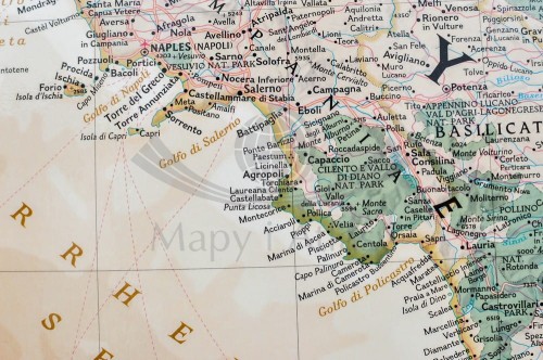 Włochy 1:1 765 000. Mapa ścienna ekskluzywna. Wydawnictwo: National Geographic. Fragment 1