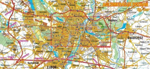 Poznań 1:12 000. Mapa / Turystyczny plan miasta wydawnictwa Galileos. Zasięg
