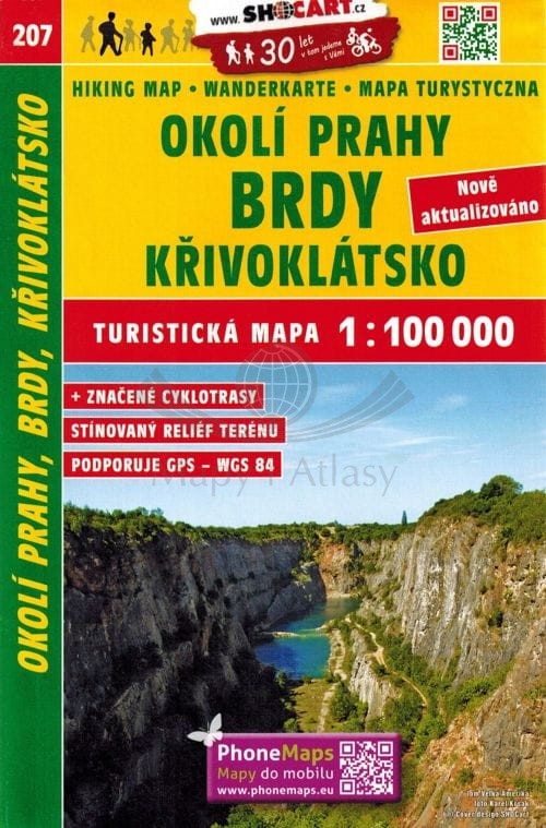Praga i okolice. Brdy, Krivoklatsko. Mapa turystyczna 207. Shocart