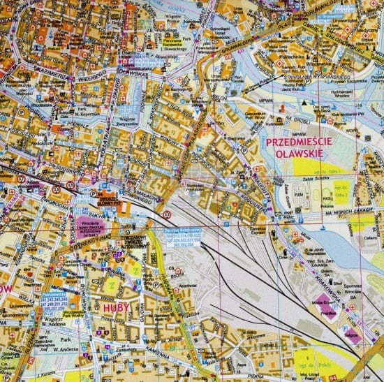Wrocław 1:18 500. Arkusz, mapa ścienna wydawnictwa Eko-Graf. Fragment 6