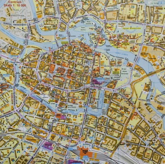 Wrocław 1:18 500. Arkusz, mapa ścienna wydawnictwa Eko-Graf. Fragment 8