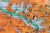 Kaukaz 1:1 000 000. Gruzja, Armenia, Azerbejdżan. Mapa ścienna fizyczno-drogowa. Fragment 9