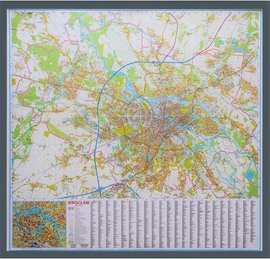 Wrocław 1:18 500. Mapa w wersji do wpinania wydawnictwa Eko-Graf