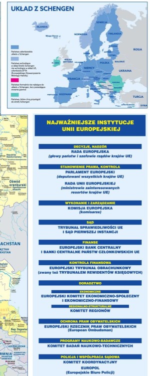 Unia Europejska 1:4 700 000. Mapa ścienna polityczno-administracyjno. Fragment 5