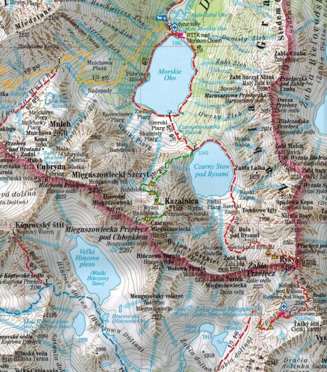 Tatry Polskie 1:30 000. Mapa turystyczna wydawnictwa ExpressMap. Fragment 1