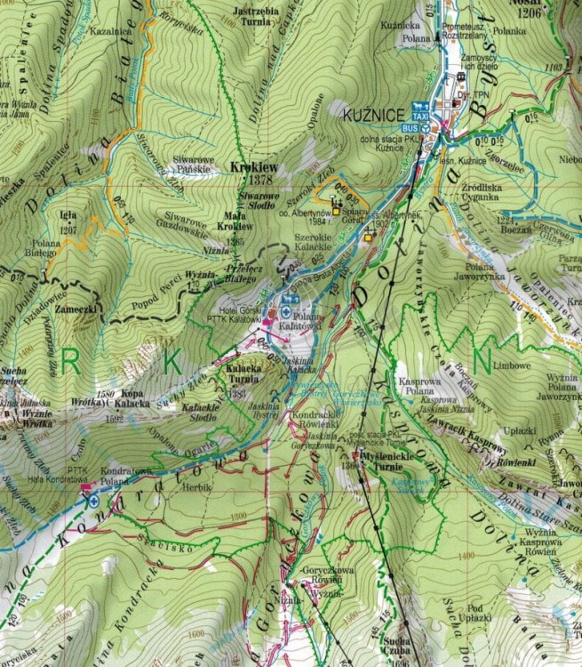 Tatry Polskie 1:30 000. Mapa turystyczna wydawnictwa ExpressMap. Fragment 2