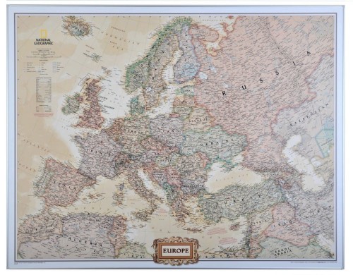 Europa 1:5 419 000. Mapa ekskluzywna do wpinania. Rama alu SLIM