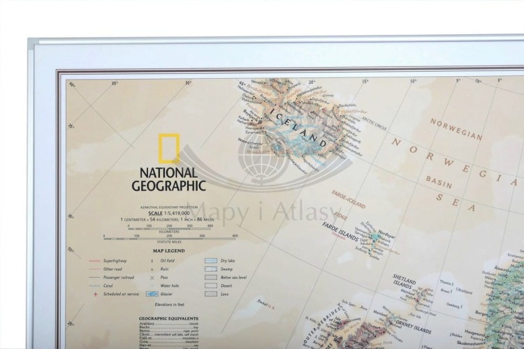 Europa 1:5 419 000. Mapa ekskluzywna magnetyczna. Rama alu SLIM. Fragment 1