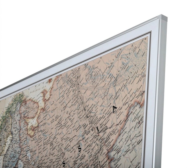 Europa 1:5 419 000. Mapa ekskluzywna magnetyczna. Rama alu SLIM. Fragment 2