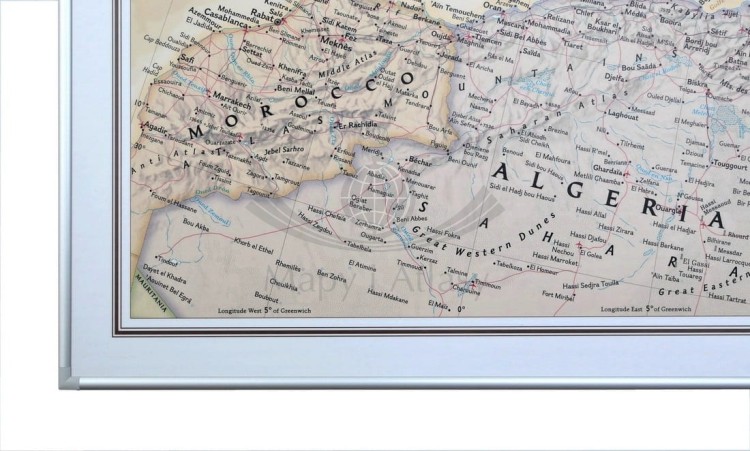 Europa 1:5 419 000. Mapa ekskluzywna magnetyczna. Rama alu SLIM. Fragment 3