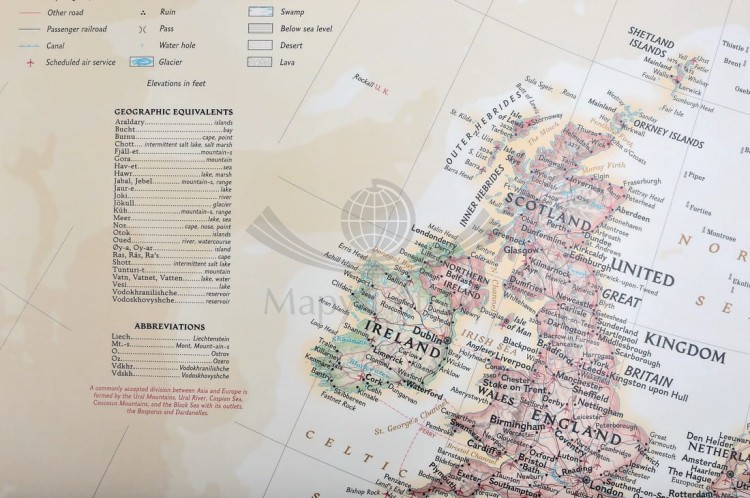 Europa 1:5 419 000. Mapa ekskluzywna magnetyczna. Rama alu SLIM. Fragment 5