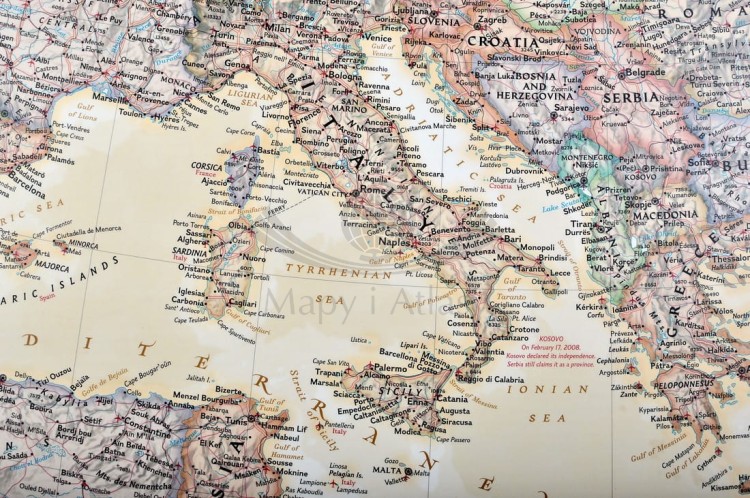 Europa 1:5 419 000. Mapa ekskluzywna magnetyczna. Rama alu SLIM. Fragment 7